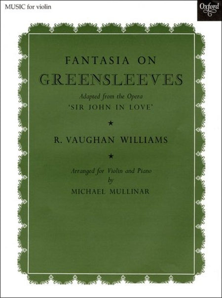 VAUGHAN WILLIAMS - FANTASIA ON GREENSLEEVES VIOLIN/PIANO