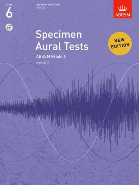 ABRSM SPECIMEN AURAL TESTS GR 6 BK/CD FROM 2011