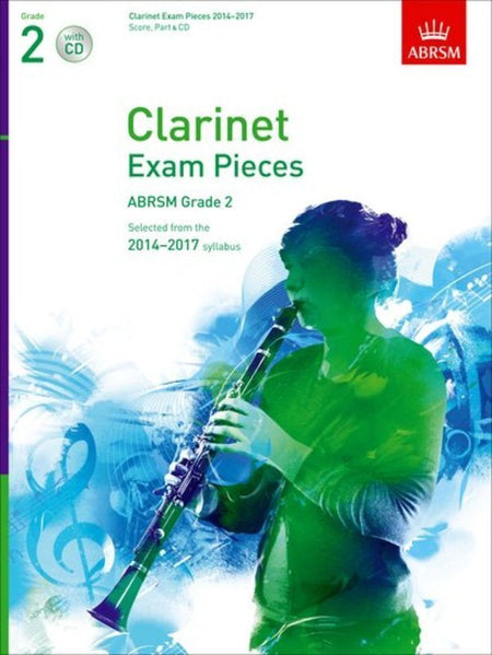 A B CLARINET EXAM PIECES 2014-17 GR 2 CLA/PNO BK