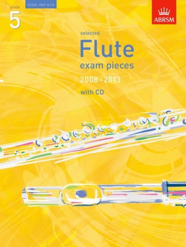 A B FLUTE EXAM PIECES 2008-13 GR 5 FLT PNO BK/CD