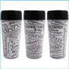 SHEET MUSIC COLLAGE TRAVEL TUMBLER 16 OZ