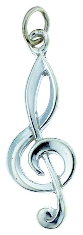 STERLING SILVER CHARM TREBLE CLEF