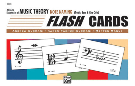 ESSENTIALS OF MUSIC THEORY NOTE NAMING FLASHCARD