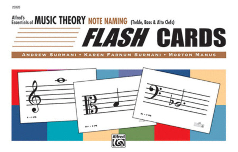 ESSENTIALS OF MUSIC THEORY NOTE NAMING FLASHCARD