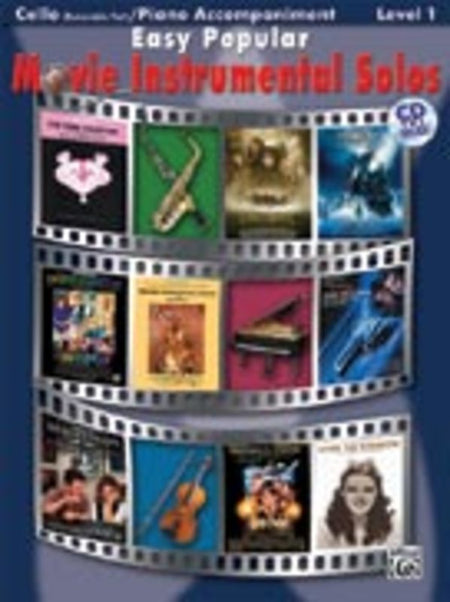 EASY POPULAR MOVIE INSTR SOLOS CELLO BK/OLA