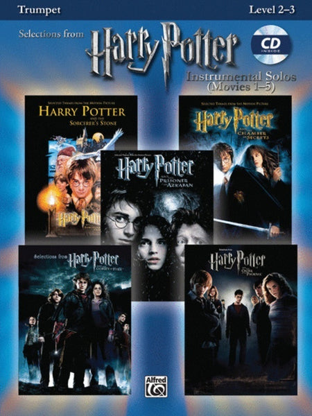 HARRY POTTER INSTR SOLOS MOVIES 1-5 TRUMPET BK/CD