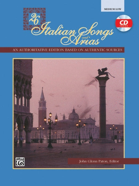 26 ITALIAN SONGS AND ARIAS MEDIUM/LOW VOICE BK/CD