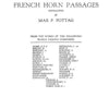 POTTAG - FRENCH HORN PASSAGES VOL 1