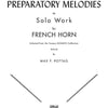 PREPARATORY MELODIES TO SOLO WORKS FOR FRENCH HORN