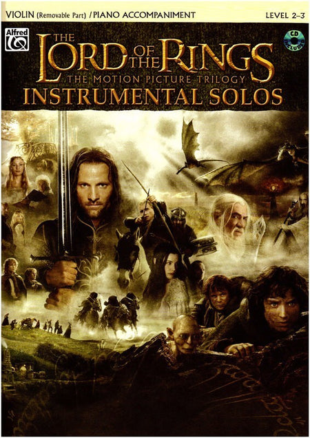 LORD OF THE RINGS INST SOLOS VIOLIN BK/OLA
