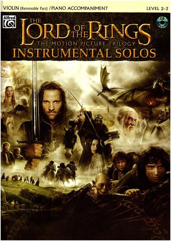 LORD OF THE RINGS INST SOLOS VIOLIN BK/OLA