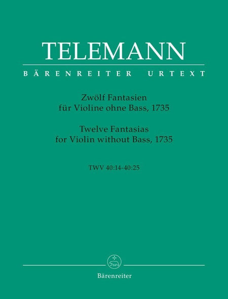 TELEMANN - 12 FANTASIES FOR VIOLIN SOLO