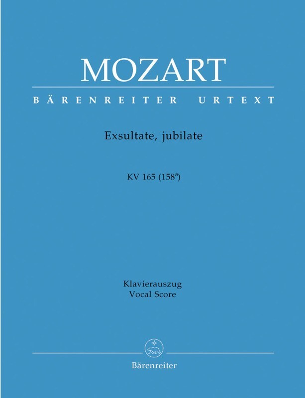 MOZART - EXSULTATE JUBILATE K 165 VOCAL SCORE