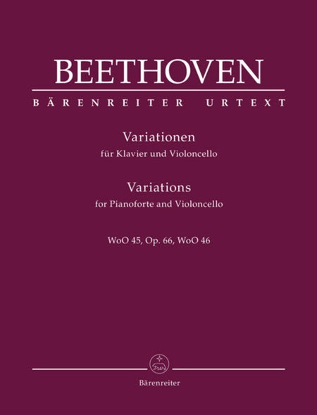 BEETHOVEN - VARIATIONS COMPLETE FOR CELLO/PIANO