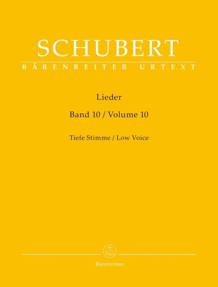 SCHUBERT - LIEDER VOL 10 FOR LOW VOICE/PIANO