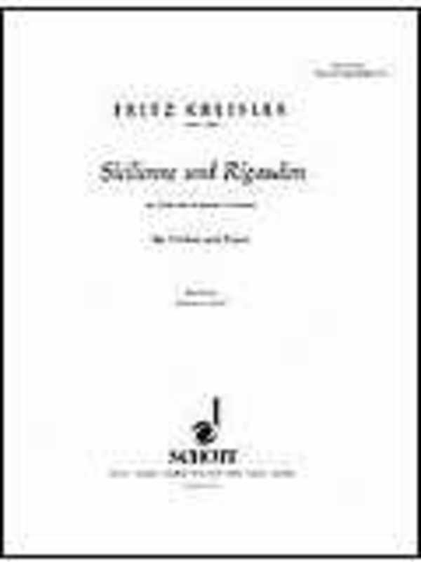 KREISLER - SICILIENNE AND RIGAUDON FRANCOEUR VIOLIN/PIANO