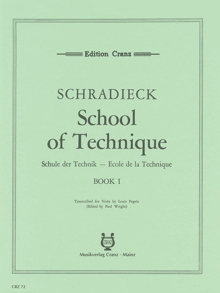 SCHRADIECK - SCHOOL OF VIOLA TECHNIQUE BK 1