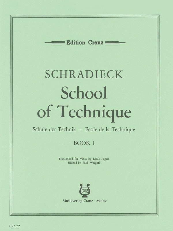 SCHRADIECK - SCHOOL OF VIOLA TECHNIQUE BK 1