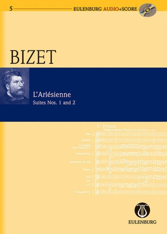 BIZET - LARLESIENNE SUITES 1 & 2 STUDY SCORE BK/CD