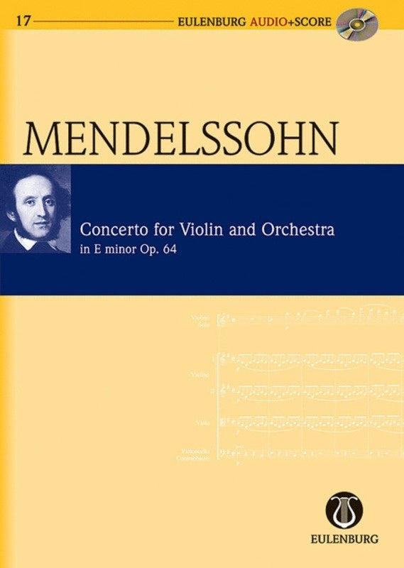 MENDELSSOHN - VIOLIN CONCERTO E MIN STUDY SCORE BK/CD