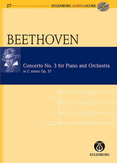 BEETHOVEN - PIANO CONCERTO NO 3 OP 37 STUDY SCORE BK/CD