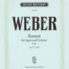 WEBER - CONCERTO IN F OP 75 BASSOON/PIANO