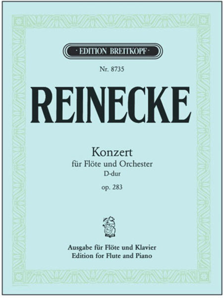 REINECKE - CONCERTO IN D OP 283 FLUTE/PIANO