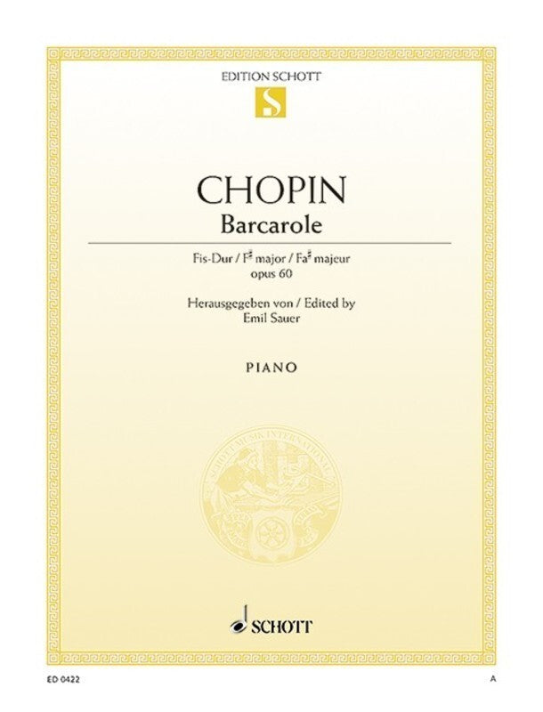 CHOPIN - BARCAROLLE F SHARP MAJOR OP 60 PIANO