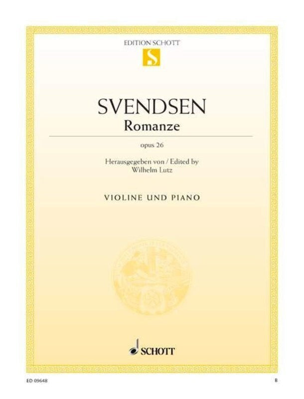 SVENDSEN - ROMANCE OP 26 VIOLIN/PIANO