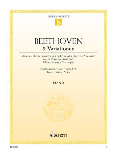 BEETHOVEN - 9 VARIATIONS ON THEME OF PAISIELLO PIANO