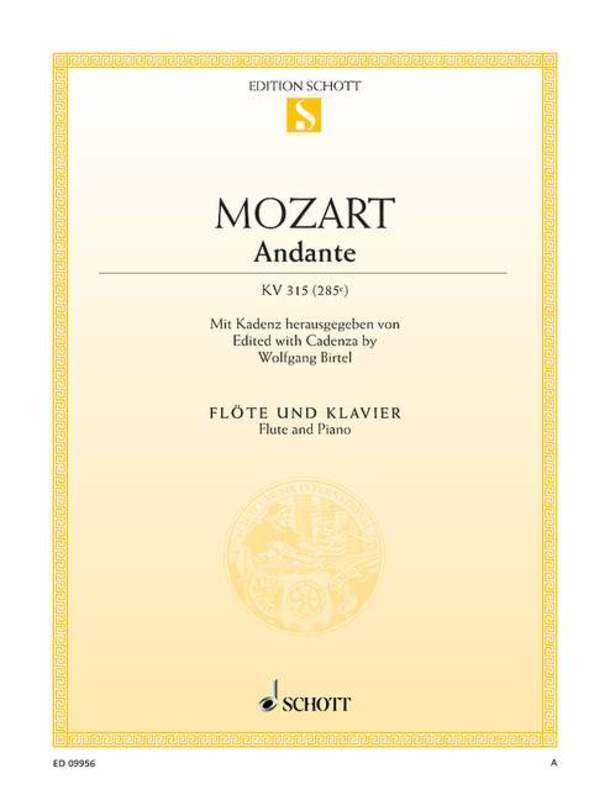 MOZART - ANDANTE K 315 FLUTE/PIANO
