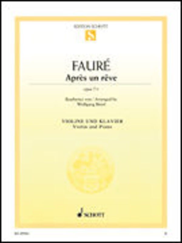 FAURE - APRES UN REVE OP 7 NO 1 VIOLIN/PIANO