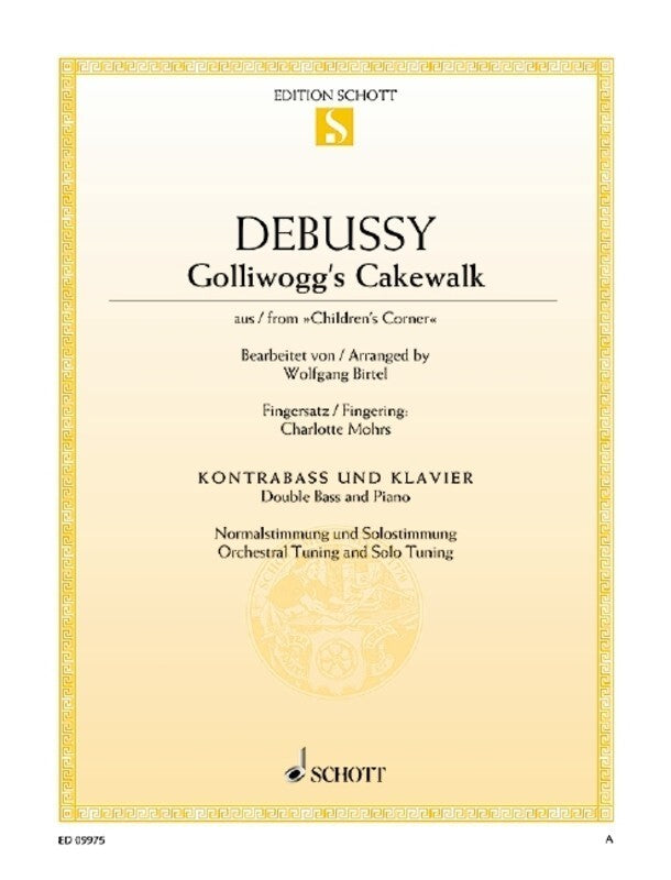 DEBUSSY - GOLLIWOGGS CAKEWALK DOUBLE BASS/PIANO