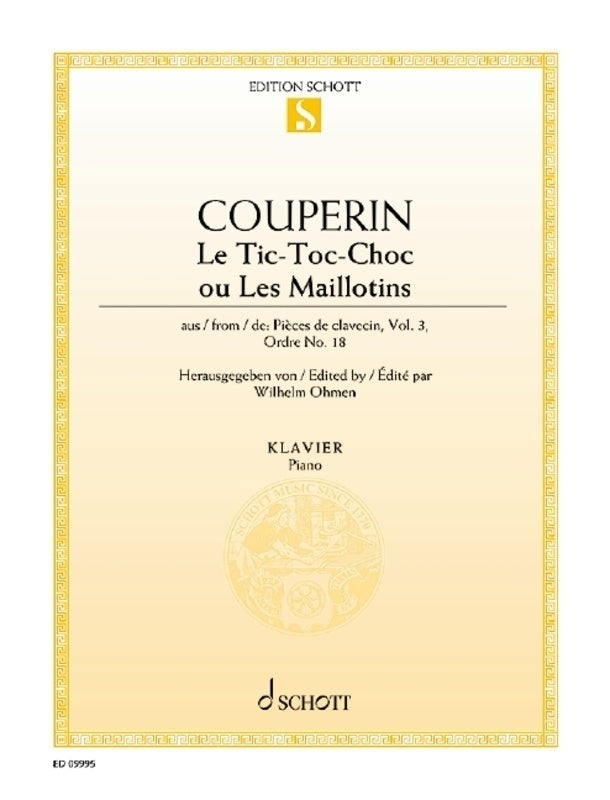 COUPERIN - LE TIC TOC CHOC OU LES MAILLOTINS FOR PIANO