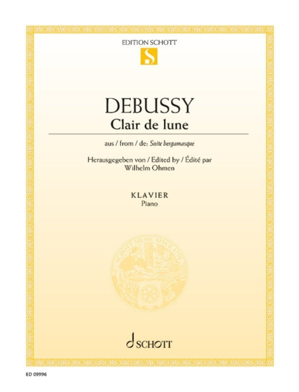 DEBUSSY - CLAIR DE LUNE FROM SUITE BERGAMASQUE FOR PIANO
