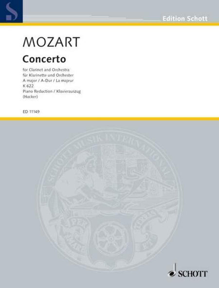 MOZART - CONCERTO A MAJOR K 622 CLARINET IN A/PIANO