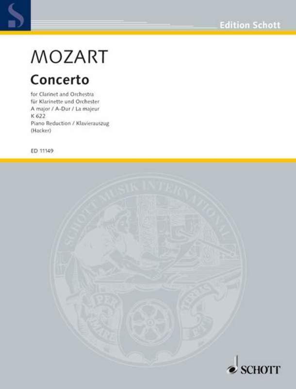 MOZART - CONCERTO A MAJOR K 622 CLARINET IN A/PIANO