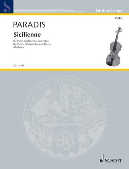 PARADIS - SICILIENNE FOR VIOLIN (CELLO)/PIANO