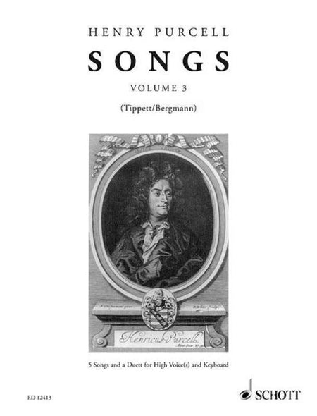 HENRY PURCELL SONGS VOL 3 HIGH VOICE/PIANO