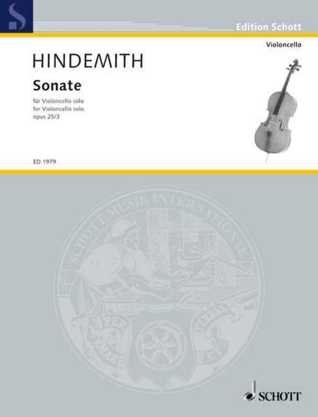 HINDEMITH - SONATA OP 25 NO 3 CELLO SOLO