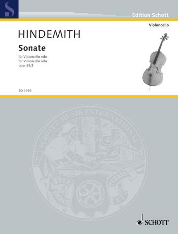 HINDEMITH - SONATA OP 25 NO 3 CELLO SOLO