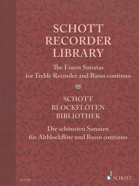 SCHOTT RECORDER LIBRARY TREBLE & BASSO CONTINUO