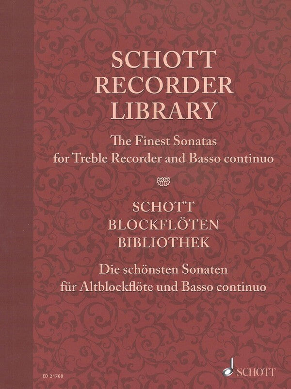 SCHOTT RECORDER LIBRARY TREBLE & BASSO CONTINUO