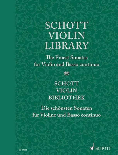 SCHOTT VIOLIN LIBRARY VIOLIN & BASSO CONTINUO