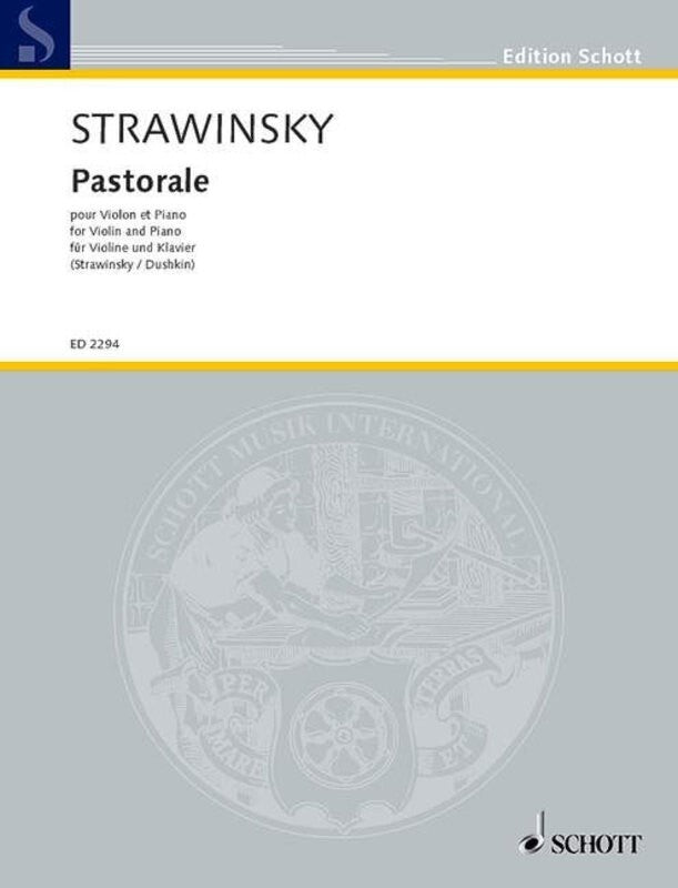 STRAVINSKY - PASTORALE VIOLIN/PIANO