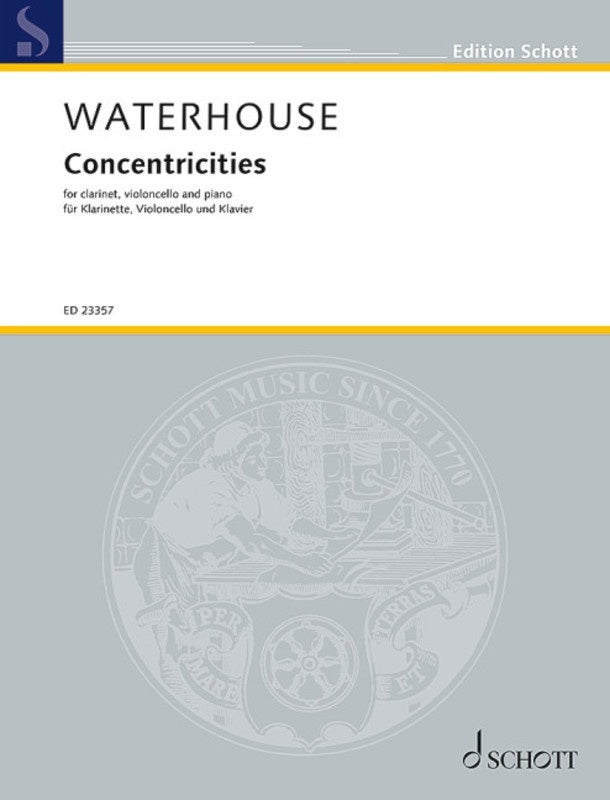 WATERHOUSE - CONCENTRICITIES FOR CLARINET/CELLO/PIANO SC/PTS