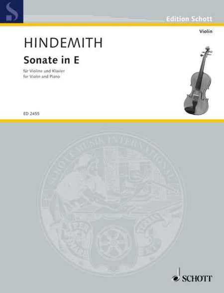HINDEMITH - SONATA E VIOLIN/PIANO