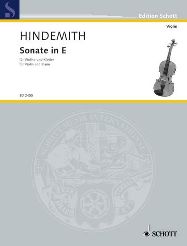 HINDEMITH - SONATA E VIOLIN/PIANO
