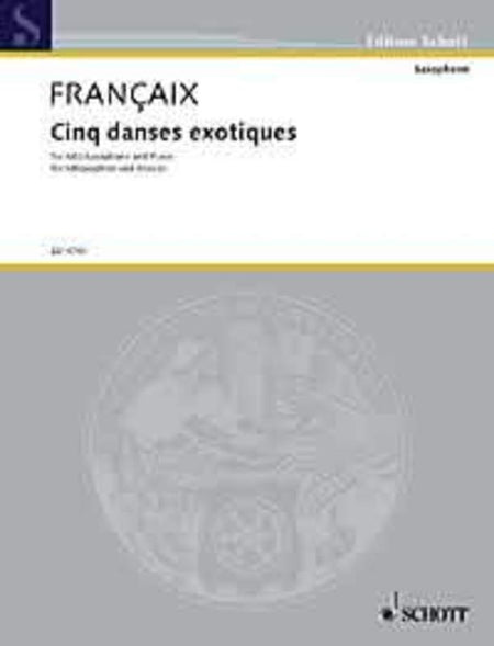 FRANCAIX - 5 DANCES EXOTIQUES ALTO SAX/PIANO