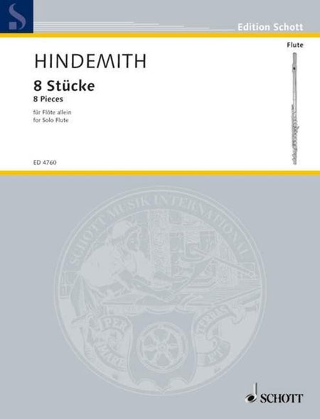 HINDEMITH - 8 PIECES 1927 FLUTE SOLO